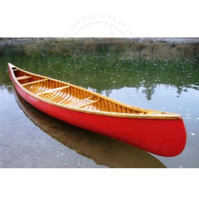 China wholesale 18' fishing canoes wooden canoe fishing cedar wood kayak/boat/canoe old town ribs for sale