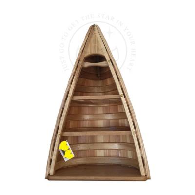 China For forshow Metostar Wooden Canoe Craft Shelf or Kayak Craft Shelf for Home Used for sale