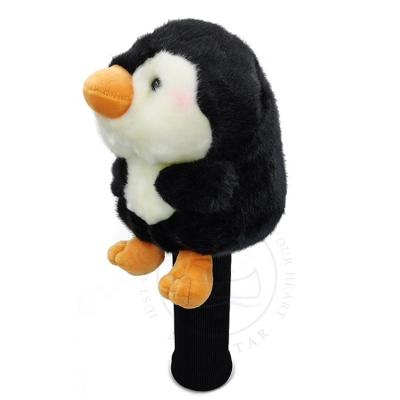 China Animal Wood Head Cover Lovely UT Plush Penguin Golf Driver Head Cover/Fairway Wood/Hybrid/UT 2 Colors Animal Wood Headcover for sale