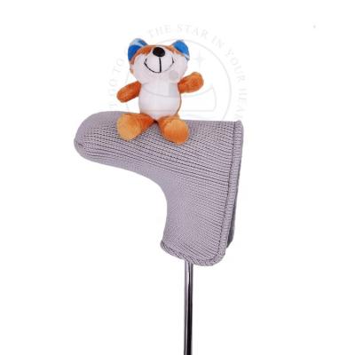 China Golf putter headcover/golf blade putter head cover golf club head covers putter blade knit protector with cute little fox for sale