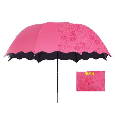 China New Minimalist Manual Folding Sun and Rain Dual Use Umbrella for sale