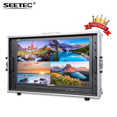 China Broadcast Monitor 4K Monitor UHD 3840x2160 Resolution Quad Split Display 24 Led Cinema Display for sale