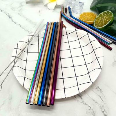 China Hot Sale Metal Stainless Steel Sustainable Reusable Colorful 304 Eco - Friendly Straw Drinking Straw for sale