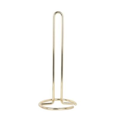 China Sustainable Metal Gold Kitchen Paper Towel Vertical Table Rack Holders for sale