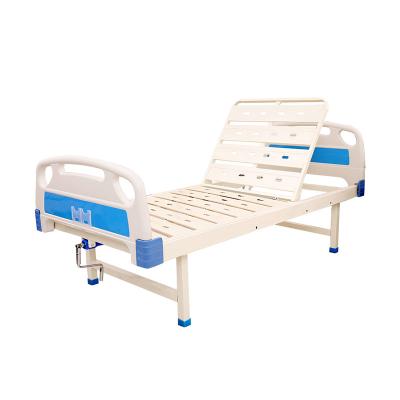 China 2021 Hospital Clinic High Quality ABS Bed Medical Ultra Low Bed Crank Operated Single Hospital Bed for sale