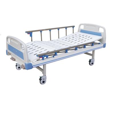 China Hospital Clinic Universal Wheel with Folding Guardrail Bed Emergency Bed Hospital Manual Older Medical Hospital Bed for sale