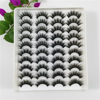 China Long Natural Multiple Pairs Magnetic Suction Single Dense Top 3D Self-adhesive Mink Hair Natural Eyelashes for sale