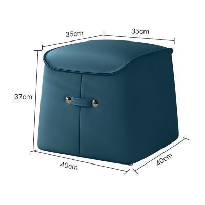 China DZ03 Modern Upholstery Factory Luxury High End Customize Modern Leather Stool Storage Stool Latest Style Leather Stool Stool for sale