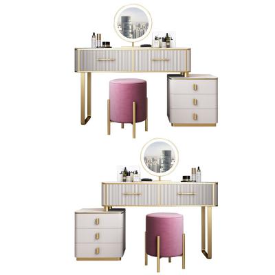 China SZT04 Northern Europe Storage Mini Light Luxury Dressing Table Bedroom With Light for sale