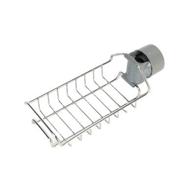 China 2020 Hot Sale SS201 Kitchen Storage Faucet Drain Rack Sink Cart Soap Holder Rack For Home Kitchen for sale