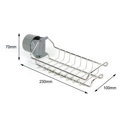 China Amazon Sustainable Ready To Ship Kitchen Stainless Steel Faucet Storage Rack For Sponge for sale