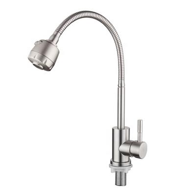 China Thermostatic Faucets Brushed SS304 Hot And Cold Water Kitchen Faucet Flexible Luxury Kitchen Faucet for sale