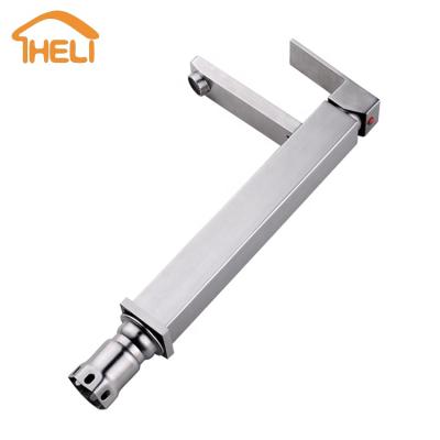 China Modern Standard Water Saving HELI CUPC Stainless Steel Permeable Faucet Health Faucet Basin Faucet Lead Free for sale