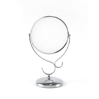 China Lighted Antique Acrylic Side Magnifier Round Compact Standing Glass Dresser Convex With Concave Make Up Mirror For Free Shipping for sale