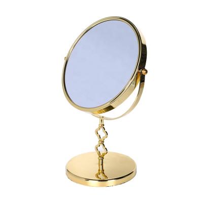 China Double Sides Beauty Traditional Cheap Gold Makeup Magnifying 1-10X Vanity Mirror, New Style Mirror, Hot Selling Cosmetic Mirror for sale