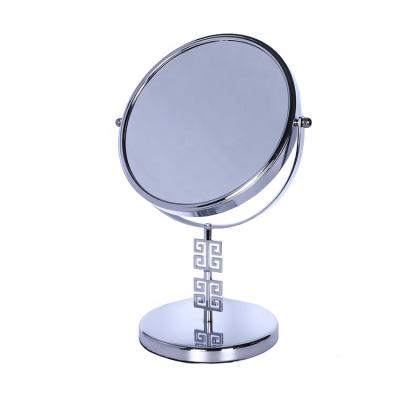 China 2020 New Style Fashional Wholesale Price Double Sides Metal Decoration Contemporary Handle Makeup Cosmetic Mirror,Vantity Storage Mirror for sale