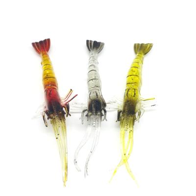 China High Quality Rubber Colorful Soft Shrimp Lures Fishing Tackle Lure for sale