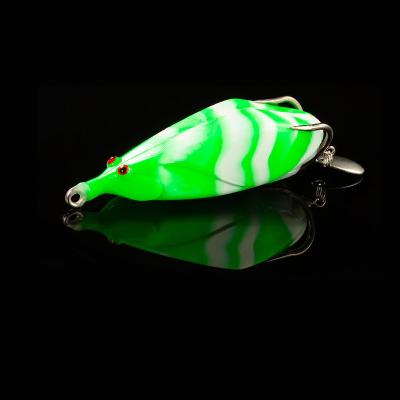 China Plastic High Quality Cavity Rubber Body Soft Silicon Frog Bait Soft Fishing Lure for sale