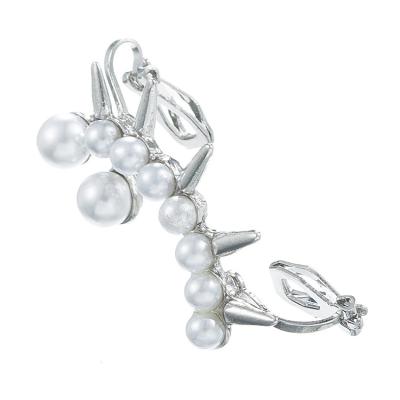 China 2018 Imitation Pearl Nice Price Plain White Imitation Pearl Cuff Earring for sale