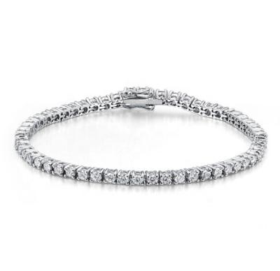 China High Quality CLASSIC S925 Sterling Silver Diamond Zirconia Crystal CZ Tennis Bracelet For Women for sale