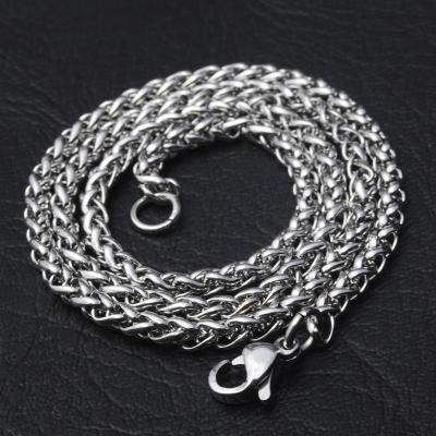 China Fashion Man Jewelry 3mm/4mm/5mm/6mm Cheap Bulk Stainless Steel CLASSIC Keel Wheat Chain for sale