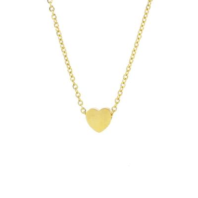 China China Romantic High Quality Jewelry Necklace Custom Stainless Steel 18K Gold Plated Tiny Heart Pendant Necklace for sale