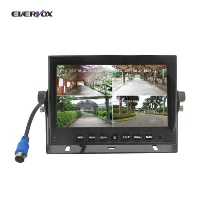 China Car Security 720P 1080P 4 Channel Rear View LCD Quad Monitor For Car School Bus for sale