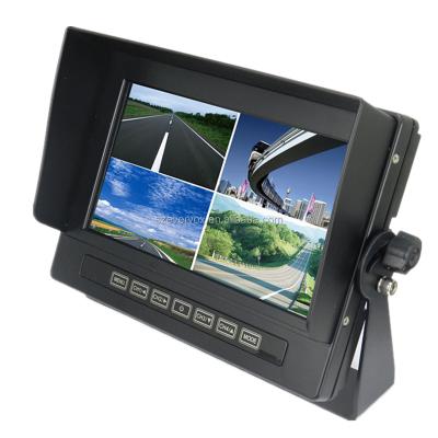 China 7 Inch IP68 Waterproof Heavy Duty Quad Monitor EV-7013MQ for sale