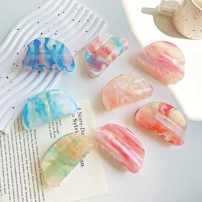 China Decoration Factory OEM ODM New Design Cellulose Colorful Claw Clips Rectangle Hair Clips For Thick For Women Girls for sale