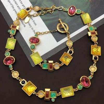 China High Quality Luxury Geometric Designs Vintage Style Necklace Bracelet Gold Jewelry Sets ODM Summer Custom Made OEM CLASSIC 2023 New for sale