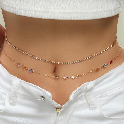 China Wholesales casual rhinestone belly chain pants sexy chain skirt thong bikini body crystal jewelryfor woman for sale