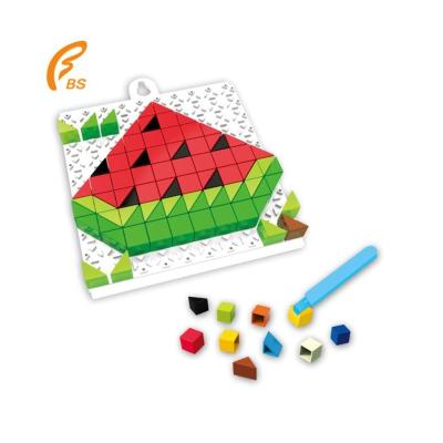 China Fruit Bricks Series 4in1 Puzzle Building Block Educational DIY Toys With 128 Pcs 22*4*16cm for sale