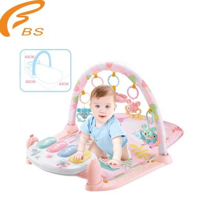 China Musical Gym Toy Baby Mat For Baby Educational Toy Floor Baby Custom Playing Piano Fitness Rack for sale