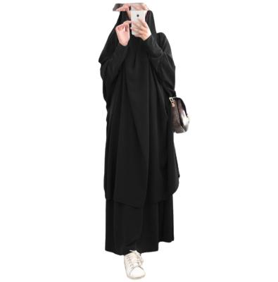 China Long sleeve manufacturer 2021 latest good made prayer dress for muslim women 2 piece nida jilbab ramadan dress muslim clothing for sale