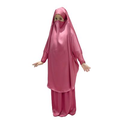 China Abaya 6-10 Years Casual Modern Kids Girls Muslim Hijab Long Dress Children Turkish Abaya Pray Dress For Kids Muslim Dress for sale