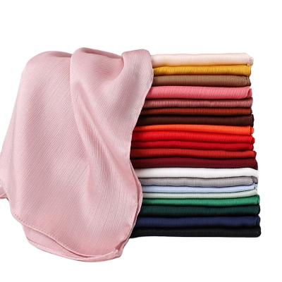 China Chiffon hijab supplier wholesale pakistani hijab pleat pleat hijab shawl scarf pakistani hijab 46 colors for sale