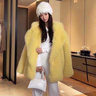 China 2021 Size Anti-Wrinkle Women's Faux Fur Coat Women's Long Shearling Bond Leather Coated Faux Fur Collar Leather Women's Jackets Coats for sale