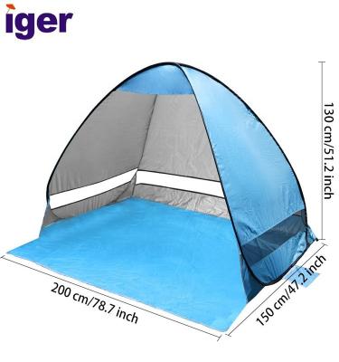 China Tube Type Easy Folding Tent Stake Pop Up Instant Camping Tent Fishing Hiking Beach Tent Sun Shelter UV Shade for sale