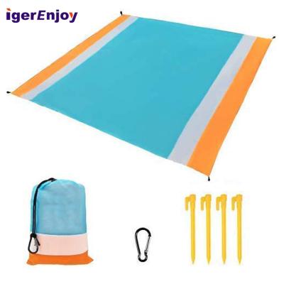 China Waterproof Lightweight Durable Beach Mat Outdoor Picnic Blanket Large sand free contract for 4-7 people water proof and drying mats for sale