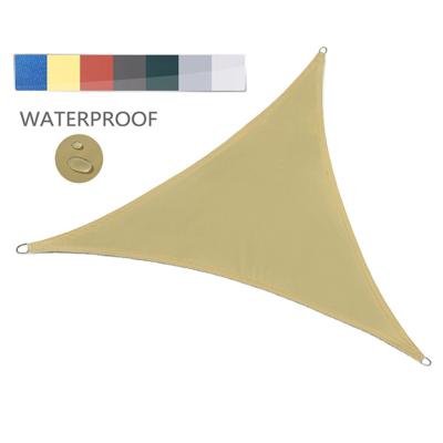 China Rainproof And Sunproof Waterproof Polyester Shade Sail , Outdoor Waterproof Sun Shade Sails Triangle Sun Shade for sale