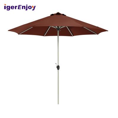 China Outdoor Furniture Custom 8 Ribs Large Medium Outdoor Aluminum Alloy Hotel Used Outdoor Patio Umbrellas for sale