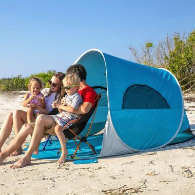 China 2020 Free Type High Quality Extended Portable Easy Installed Blue Outdoor Sun Shelter Extra Large Uv50 Sun Shelter Fishing Beach Tents For Family for sale