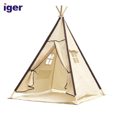 China Soft Sale Indian Toy Kids Play Outdoor Cotton Canvas Teepee Tent For KIS Children for sale