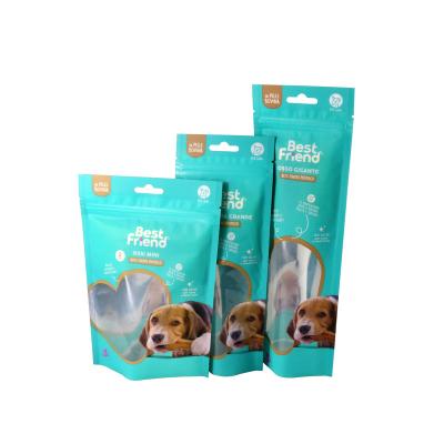 China Recyclable Plastic Dog Food Packaging Bag With Zipper Holder Pet Treat Bag OEM Dog Feeding Resealable Custom Pouch for sale