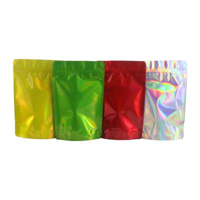 China Custom Printed Hologram Mylar Zipper Tote Bag /printed mylar packaging moisture proof ziplock bag for sale