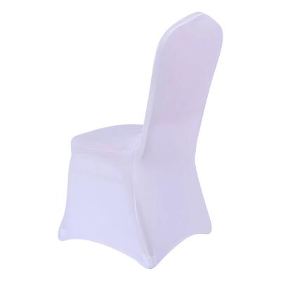 China Plain White Spandex Dining Chair Covers for Living Room - Universal Stretch Chair Covers Protector for Wedding, Banquet Party for sale