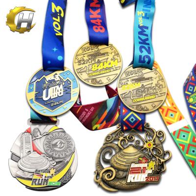 China All over the world custom cheap running runner metal marathon medal high quality metal run medal for sale