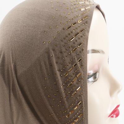 China Daily Life TOP SALE Netherlands Wholesale Muslim Stretch Tank Hijabs Instant Scarf With Stones Scarf for sale