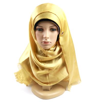 China Wholesale Plain Graceful Long Cotton Shawl Scarf Women Ladies Fashion Squishy Pleat Scarf for sale