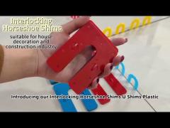 Interlocking Horseshoe Shims U Shims Plastic Window Spacers and Tile Spacers ABS Material Packers